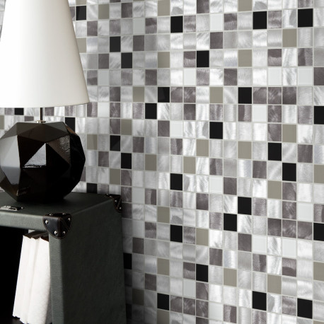 Mozaïek op net | 30x30 cm | Tilestone Tring Alu