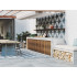 Ceramic terrace Tile | 60x60 cm | Tilestone CerBlue Dark Pattern