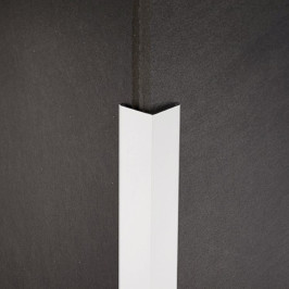 Profile | 2.5x270 cm | Corner profile - Alu Powder coated Pure White