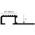 Profile | 2x270 cm | Stair Nosing Alu Anodized Silver