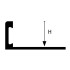 Profiel | 0.8x270 cm | L-Profiel Pvc Zwart 8mm