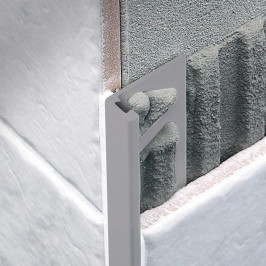 Profiel | 1x270 cm | L-Profiel Pvc Cement Grijs 10mm