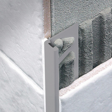 Profil | 1x270 cm | Profil en L Pvc Ciment Gris 10mm