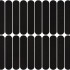 Keramische wandtegel | 5x25 cm | Materia Curve Black