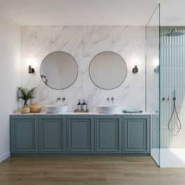 Polished ceramic tile | 60x120 cm | Tilestone Carrara Dorato