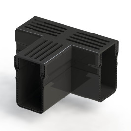 Toebehoren | 15.6x18.2 cm | Afvoergoot Slim Zwart T