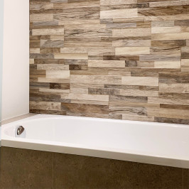 Carreaux muraux en céramique | 15x61 cm | Tilestone 3D Bois Taupe