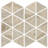 Mozaïek op net | 26x30 cm | Flakes Comet Cream Mosaico Triangoli
