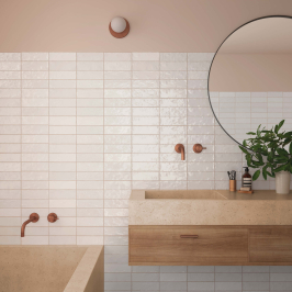 Carreaux muraux en céramique | 6.5x20 cm | La Riviera Blanc