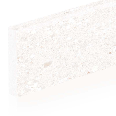 Keramische plint | 8x60 cm | Sassolino Terrazzo Bianco