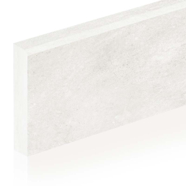 Plinthes en céramique | 8x100 cm | Tilestone Beton Ciré Blanc