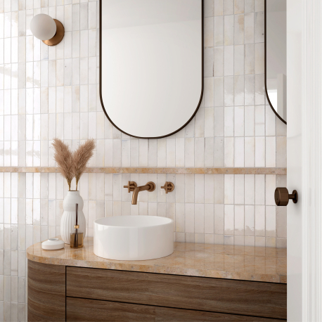 Ceramic wall tile | 5.1x16.1 cm | Hanoi White