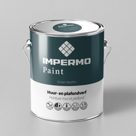 Verf | 18x20 cm | Muur & Plafond - Impermo Paint - Ocean Depths