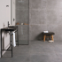 Ceramic floor and wall tile | 90x90 cm | Tilestone Concrete Blue Stone Black