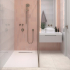 Ceramic shower tile | 90x135 cm | Shower White