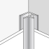 Profiel | 1.6x260 cm | Dumawall Binnenhoek L-profiel White 