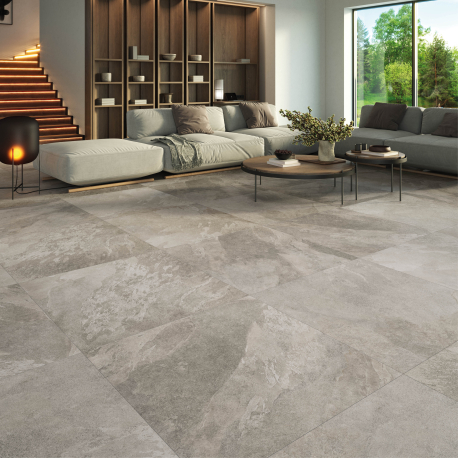 Keramische vloer- en wandtegel | 100x100 cm | Slate Stone Grey