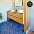 Ceramic floor and wall tile | 10.1x11.6 cm | Kromatika Naval Blue Hexagon
