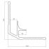 Profiel | 2.78x280 cm | Premium Binnenhoek profiel Zilver