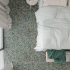 Ceramic floor and wall tile | 32x36.8 cm | DNA Terrazzo Teal