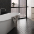Ceramic floor and wall tile | 10.1x11.6 cm | Kromatika Black Hexagon