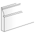Schilderplint | 12x290 cm | Decoratieve Cederhouten Plint Wit