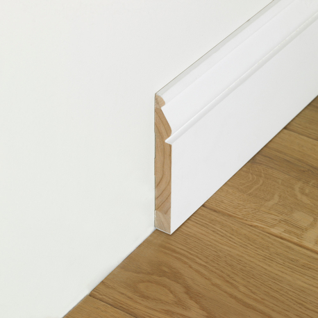 Paint skirting boards | 12x290 cm | Decorative Cedar Skirting White