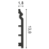 Kunststof plint | 13.8x200 cm | Orac Decor Contour Flex