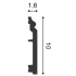 Kunststof plint | 10x200 cm | Orac Decor Contour RAL9003