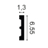 Kunststof plint | 6.6x200 cm | Orac Decor Square
