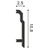 Kunststof plint | 10.8x200 cm | Orac Decor Linear Flex