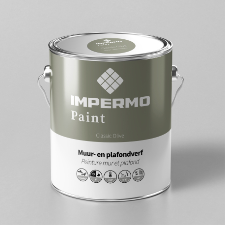 Verf | 18x20 cm | Muur & Plafond - Impermo Paint - Classic Olive