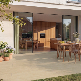 Ceramic terrace Tile | 60x120 cm | Travertin Sand