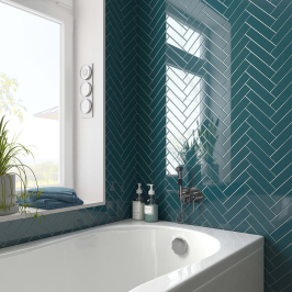 Keramische wandtegel | 5x20 cm | Mundano Lagune Glossy
