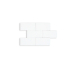 Ceramic wall tile | 7.5x15 cm | Biseauté White