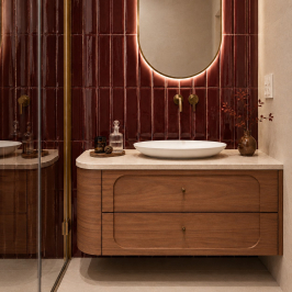 Keramische wandtegel | 7x24.4 cm | Soho Burgundy