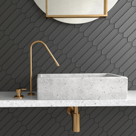 Carreaux muraux en céramique | 5x25 cm | Lanse Black