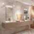 Polished ceramic tile | 60x120 cm | Marmi Oro Bianco