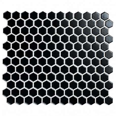 Mosaic | 26x31 cm | Mosaic Black Matt Hexagon