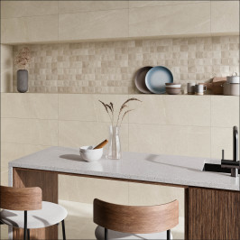 Carreaux muraux en céramique | 33.3x90 cm | Belvista Ivory Decor