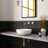 Keramische wandtegel | 5x20 cm | Mundano Charcoal Round Decor Glossy