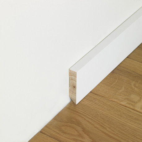 Plinthes à peindre | 6.8x290 cm | Plinthe en cèdre Blanche