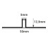 Profil | 0.5x270 cm | Joint de dilatation Noir