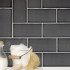 Keramische wandtegel | 10x20 cm | Stockholm Black